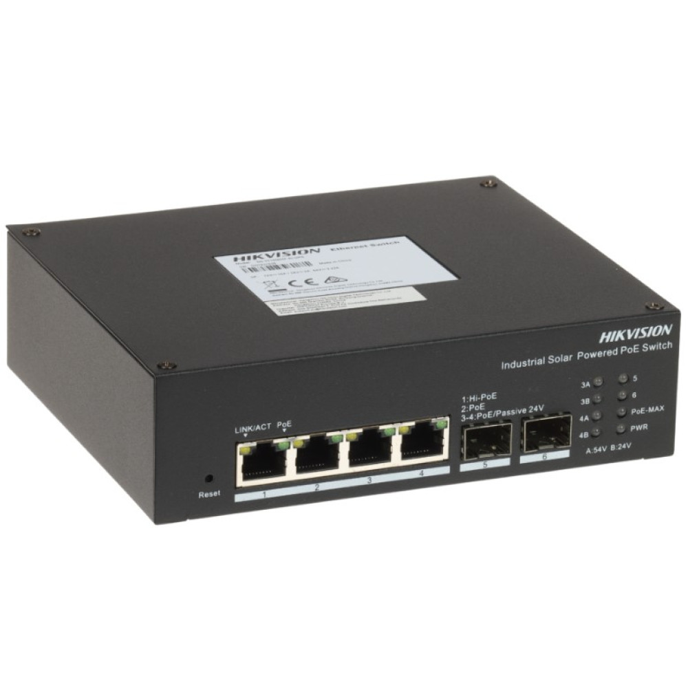 4-портовый PoE-коммутатор Hikvision DS-3T1506HP-EI-UPS управляемый