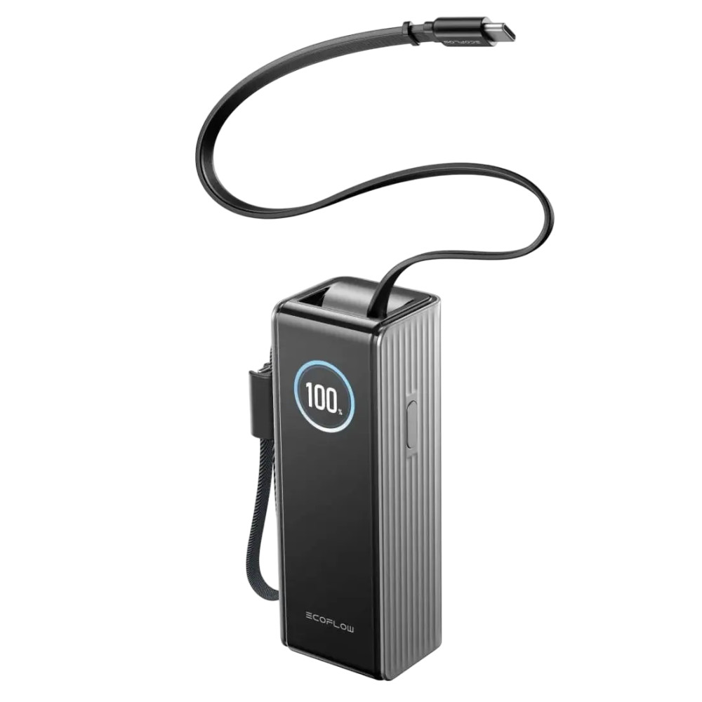 Павербанк EcoFlow RAPID Power Bank з кабелями 25000mAh чорний