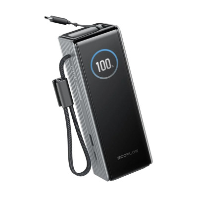 Павербанк EcoFlow RAPID Power Bank з кабелями 25000mAh сріблястий