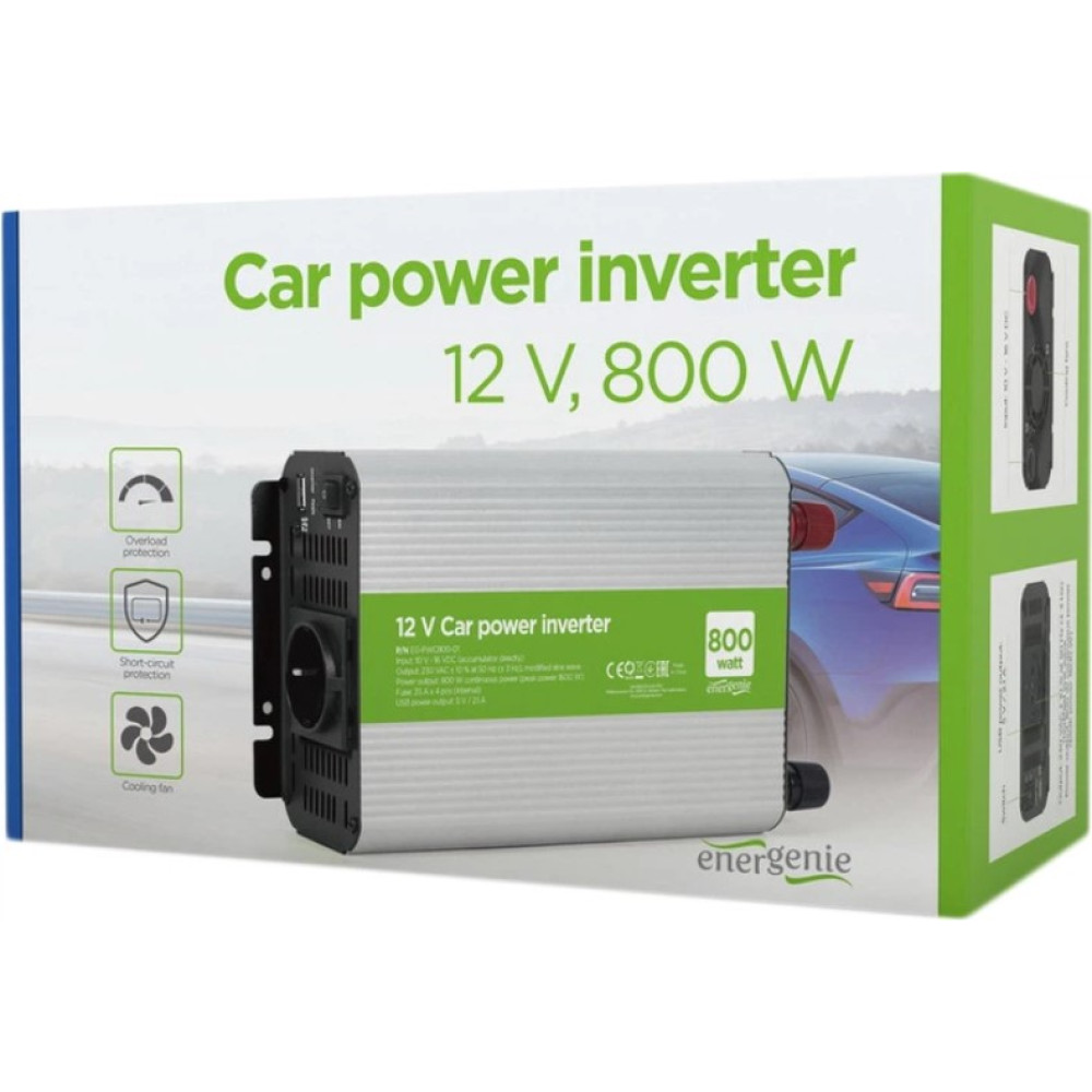 Інвертор напруги EnerGenie EG-PWC800-01 800 Вт