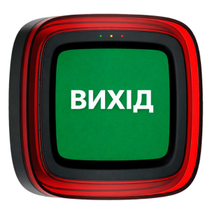 Бездротовий адресний пожежний оповіщувач Ajax EN54 FireProtect (VAD) "ВИХІД" black світловий (161311.277.BL1)