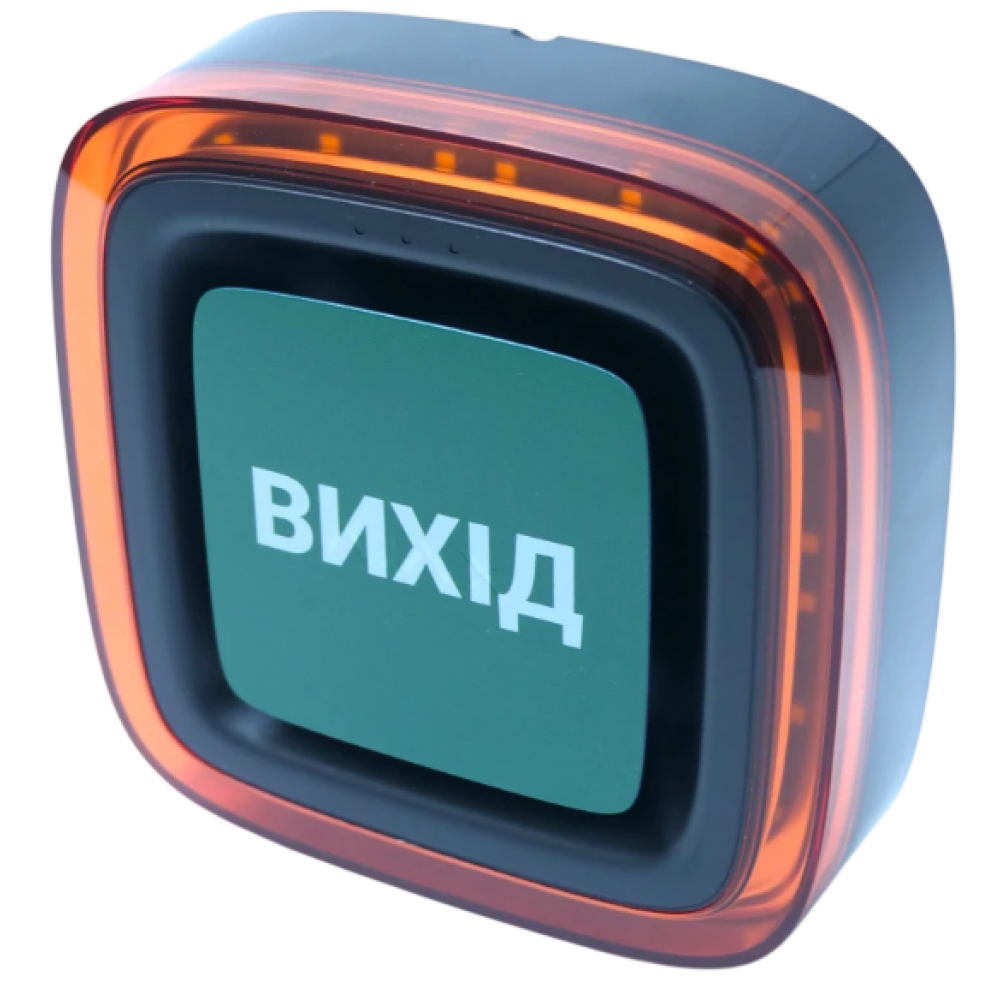 Беспроводной адресный пожарный оповещатель световой Ajax EN54 FireProtect (VAD) "ВИХІД" Black (161311.277.BL1)