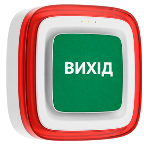 Бездротовий адресний пожежний оповіщувач Ajax EN54 FireProtect (VAD) "ВИХІД" White (161310.277.WH1)