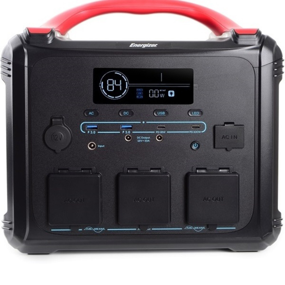 Зарядна станція ENERGIZER PPS1100W2F - 1102Wh/AC 1200W/100W PD/2xUSB/2xDC/1xCar/MPPT