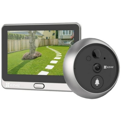 Wi-Fi бездротове дверне відеовічко з панеллю Ezviz CS-DP2 (3WPFBS,3MP)