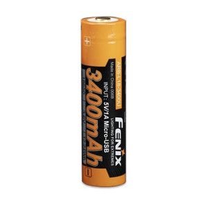 Акуммулятор 18650 Fenix (3400 mAh) micro usb зарядка (ARB-L18-3400U)