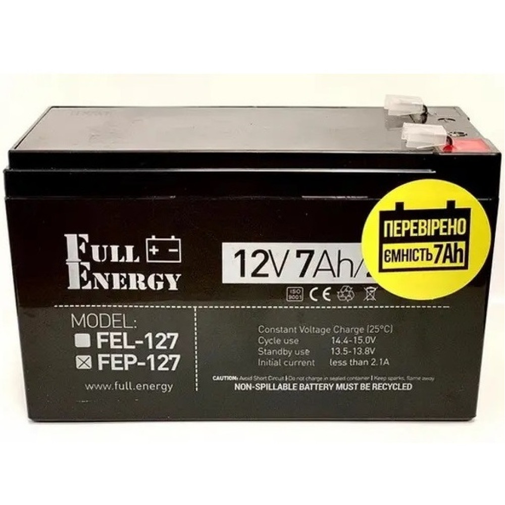 Акумулятор Full Energy FEP-127 для охоронної сигналізації