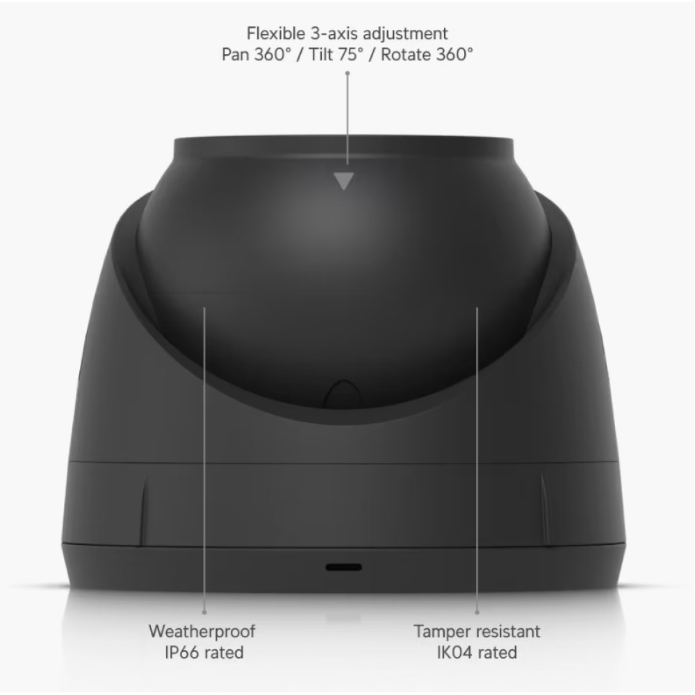 4 Мп IP-видеокамера Ubiquiti UniFi Protect G5 Turret Ultra Black (UVC-G5-Turret-Ultra-B)