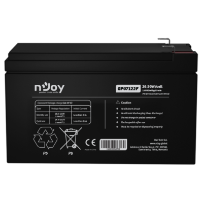 Аккумуляторная батарея Njoy GP07122F (BTVACGUOBTD2FCN01B) AGM 12 В / 7 А·ч