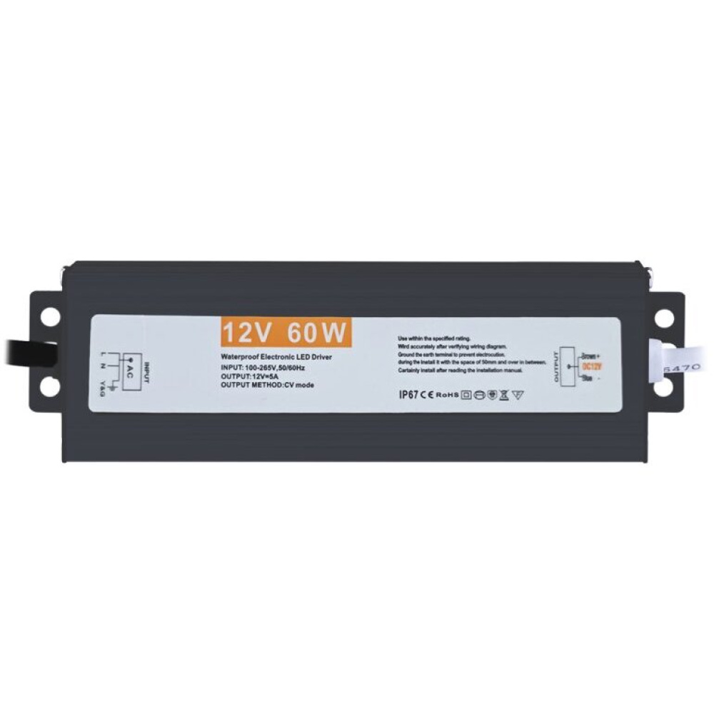 Імпульсний блок живлення герметичний GreenVision GV-12V5А-W (60W)