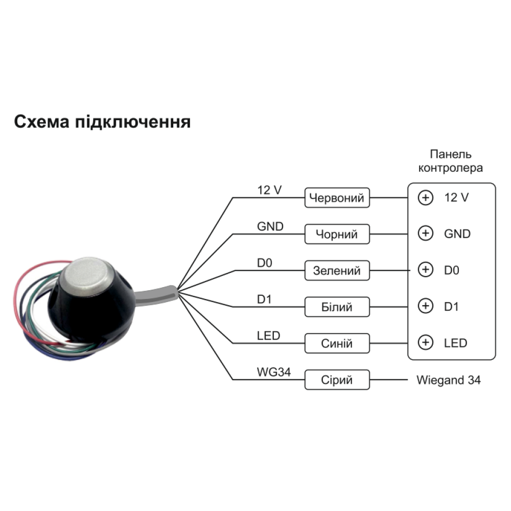 Зчитувач GreenVision GV-iButton-WG26-EM