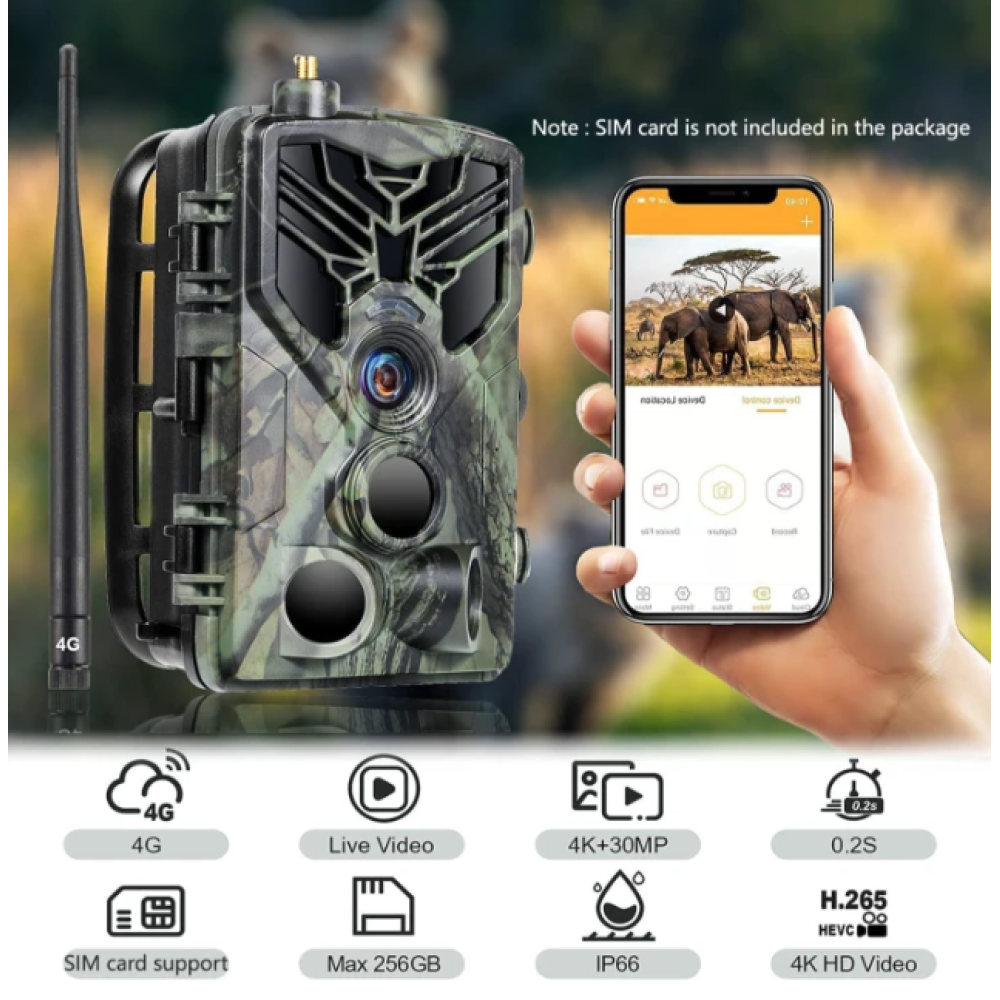 Фотоловушка Suntek HC810Pro Live (30MP, OnLine Video)