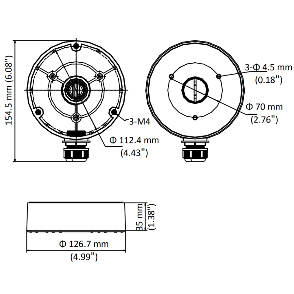 Розподільна коробка Hikvision DS-1280ZJ-DM8 black