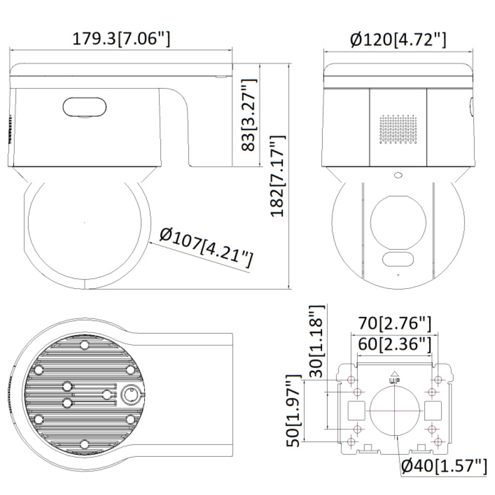 PTZ-відеокамера Hikvision DS-2DE3A400BW-DE(F1)(T5) 4МП (4мм)