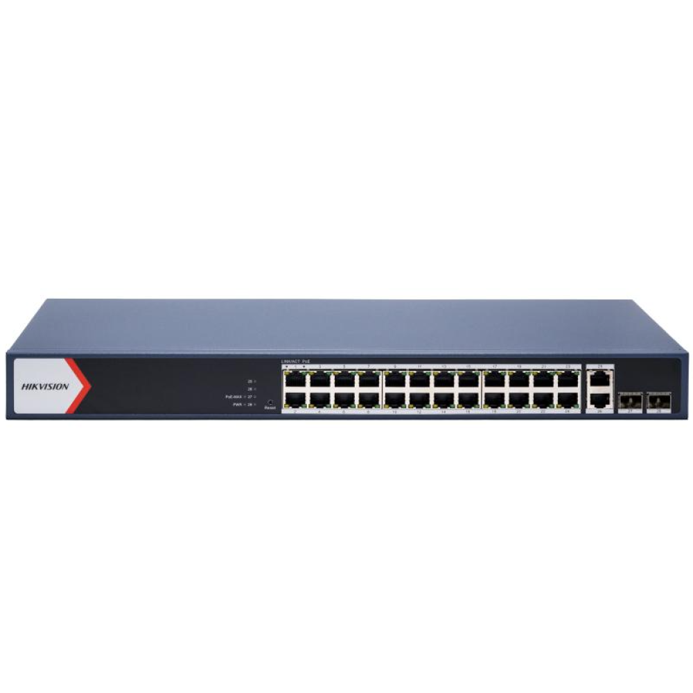 26-портовый коммутатор Hikvision DS-3E1528P-EI/M с PoE, управляемый