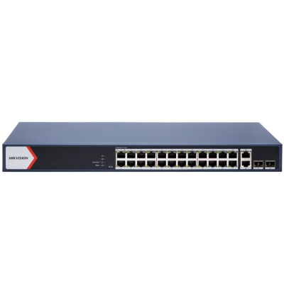26-портовый коммутатор Hikvision DS-3E1528P-EI/M с PoE, управляемый