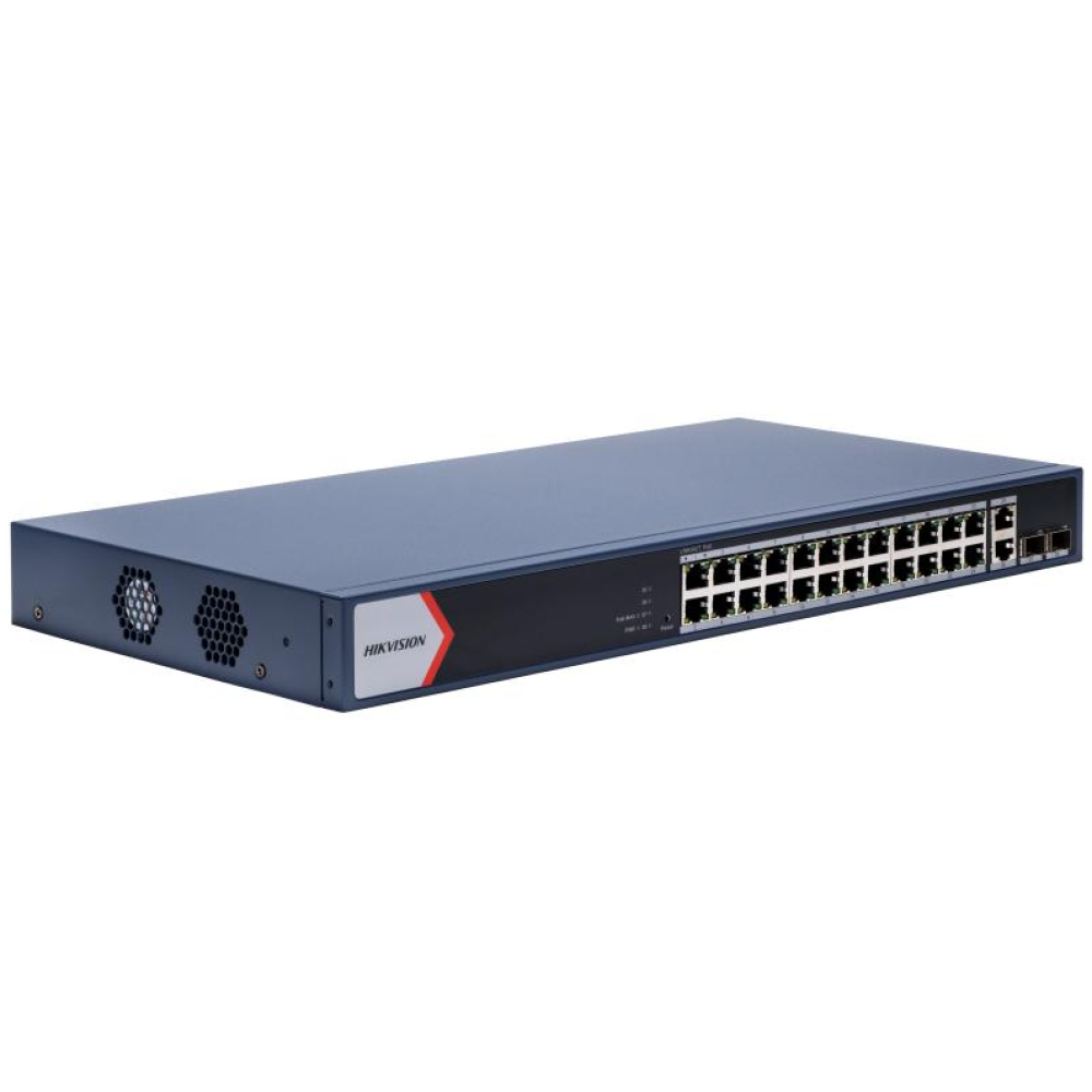 26-портовый коммутатор Hikvision DS-3E1528P-EI/M с PoE, управляемый