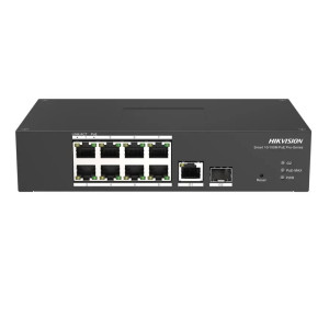 8-портовий PoE комутатор Hikvision DS-3T1310P-SI/HS  керований 