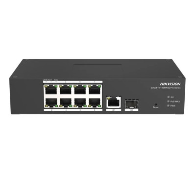 8-портовый PoE комутатор Hikvision DS-3T1310P-SI/HS  управляемый