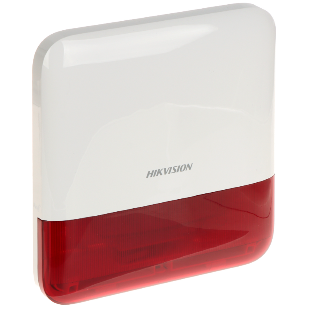 Беспроводная наружная сирена Hikvision DS-PS1-E-WE-Red красная