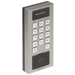 Кодовая клавиатура со считывателем карт Hikvision DS-K1T502DBWX-C