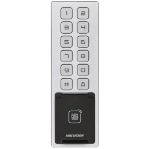 Кодова клавіатура зі зчитувачем відбитків пальців Hikvision DS-K1T805MBFWX