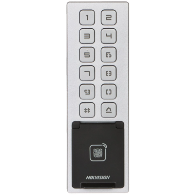 Кодова клавіатура зі зчитувачем відбитків пальців Hikvision DS-K1T805MBFWX