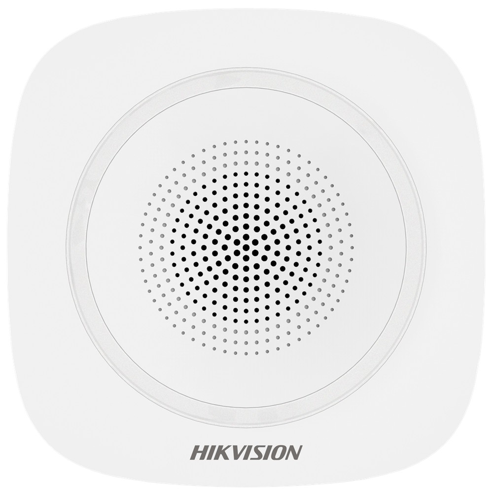 Бездротова внутрішня сирена Hikvision DS-PS1-I-WE-Red червоне підсвічування