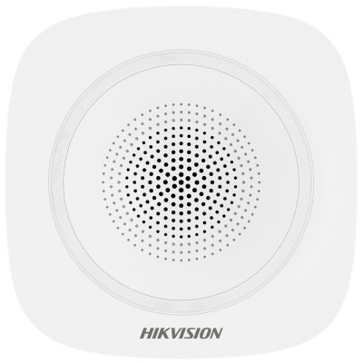 Бездротова внутрішня сирена Hikvision DS-PS1-I-WE-Red червоне підсвічування