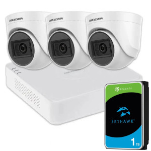Комплект видеонаблюдения Hikvision HD KIT 3x5MP INDOOR + HDD 1TB