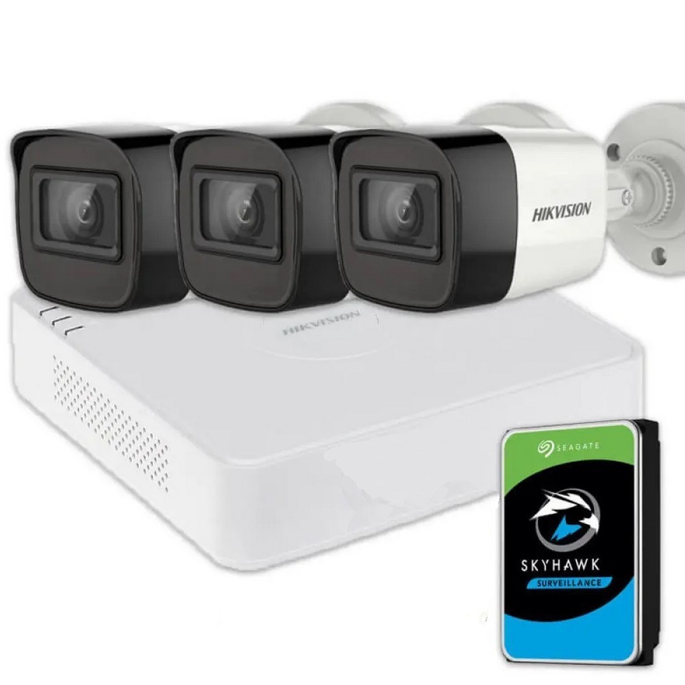 Комплект відеоспостереження Hikvision HD KIT 3x5MP OUTDOOR + HDD 1TB