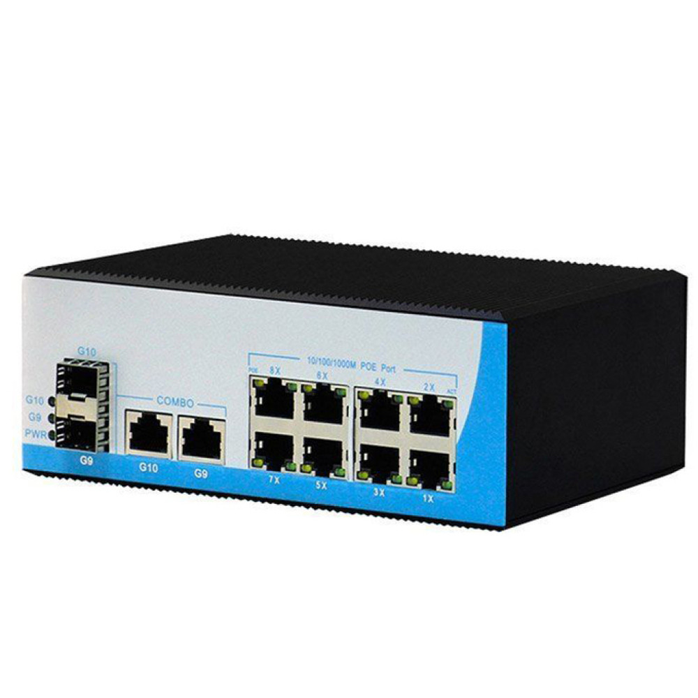 12-портовый PoE-коммутатор HongRui HR400-822GTS неуправляемый