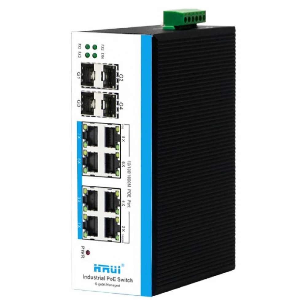 12-портовий PoE-комутатор HongRui HR600M-ATG-84F-SFP керований