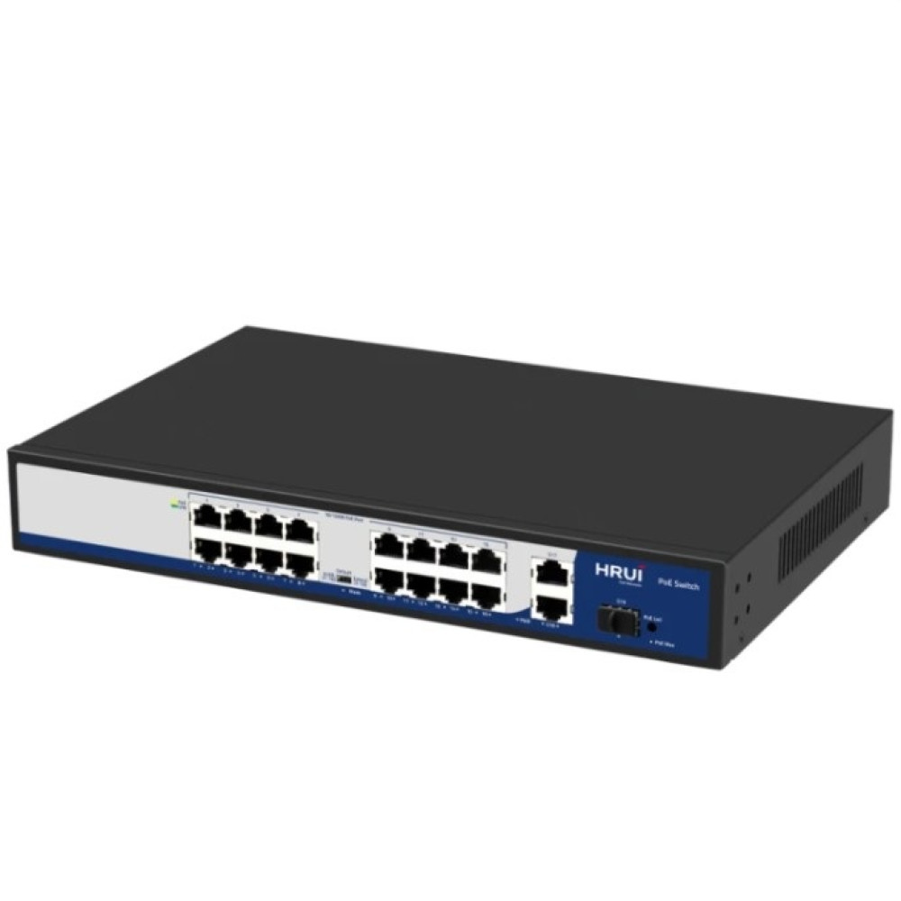 19-портовый PoE коммутатор HongRui HR900-AF-1621GS-300 неуправляемый