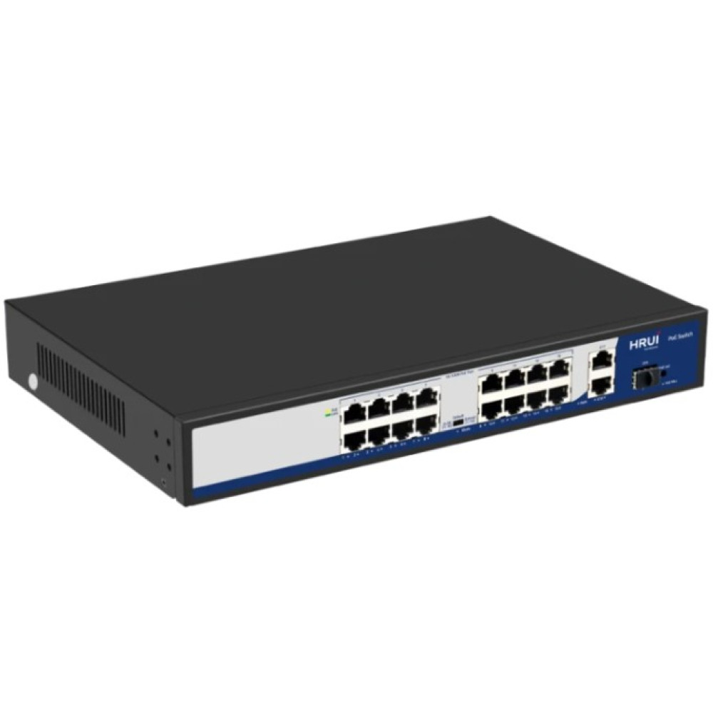 19-портовый PoE коммутатор HongRui HR900-AF-1621GS-300 неуправляемый