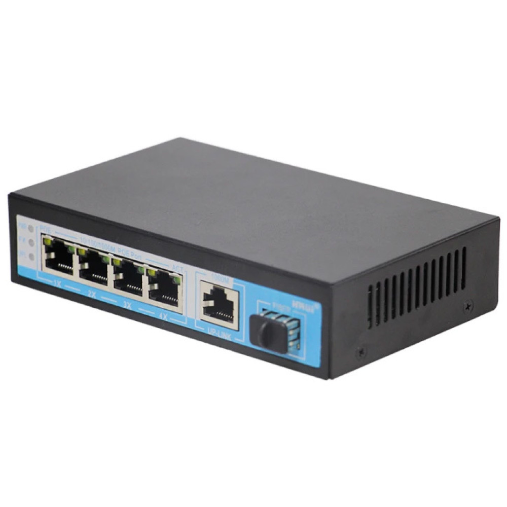 6-портовий PoE-комутатор HongRui HR901-AFG-411S некерований