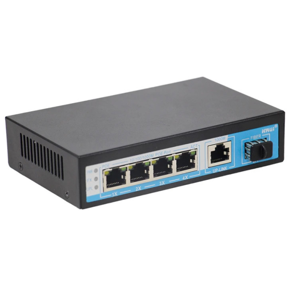 6-портовий PoE-комутатор HongRui HR901-AFG-411S некерований
