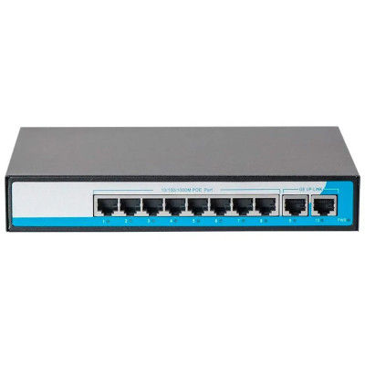 10-портовий PoE-комутатор HongRui HR901-AFG-82N некерований