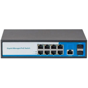 11-портовый PoE-коммутатор HongRui HR901-AFGM-82NS управляемый