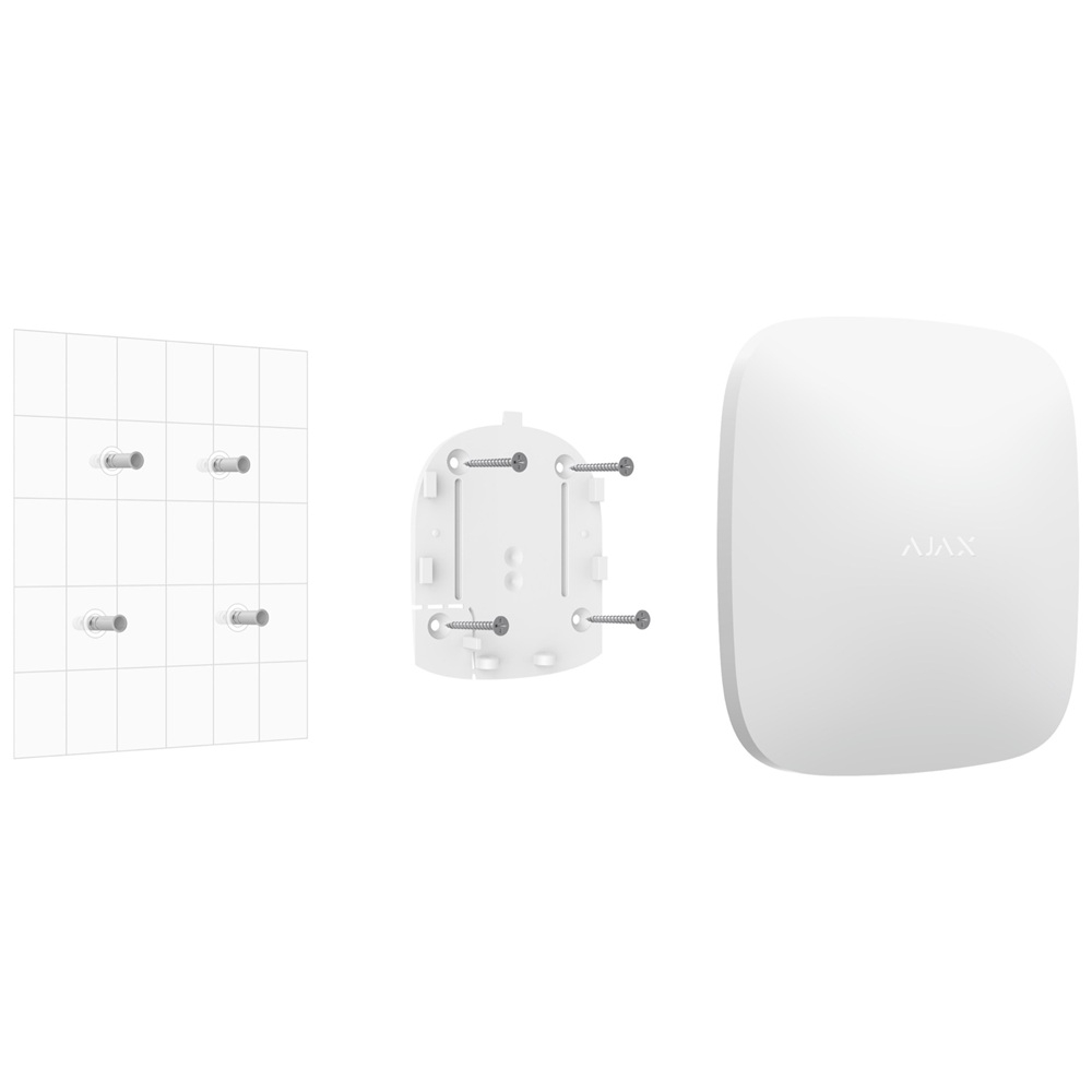 Інтелектуальна централь Ajax Hub 2 (2G) Jeweller white з фотопідтвердженням тривог (25447.40.WH1)