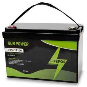 Акумулятор Hub Power HPL-12100 LiFePO4 (літій залізо фосфатний) 12.8 В 100 А·год 