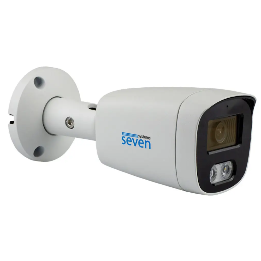 5 Мп IP-видеокамера SEVEN IP-7225PA-DL white 4 мм с интеллектуальной двойной подсветкой
