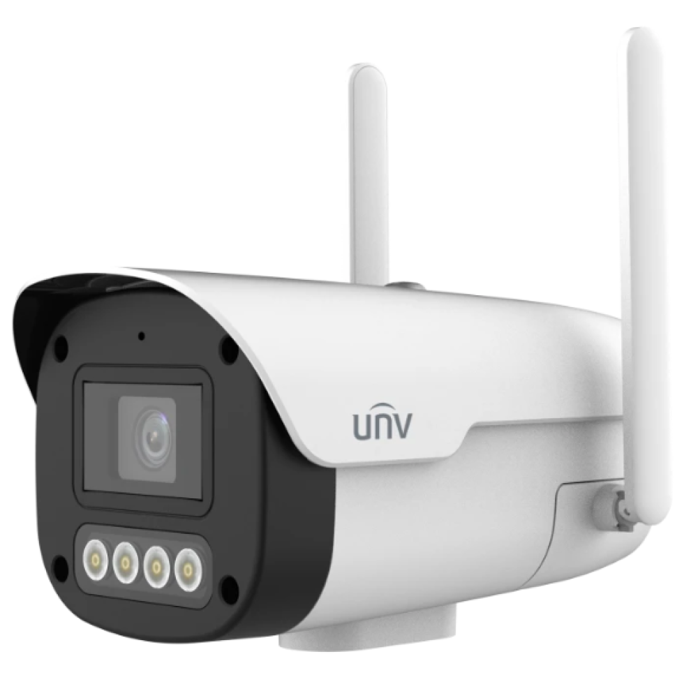 2 Мп 4G IP-відеокамера Uniview IPC2A12LP-ADF60KC-4G-E ColorHunter White 