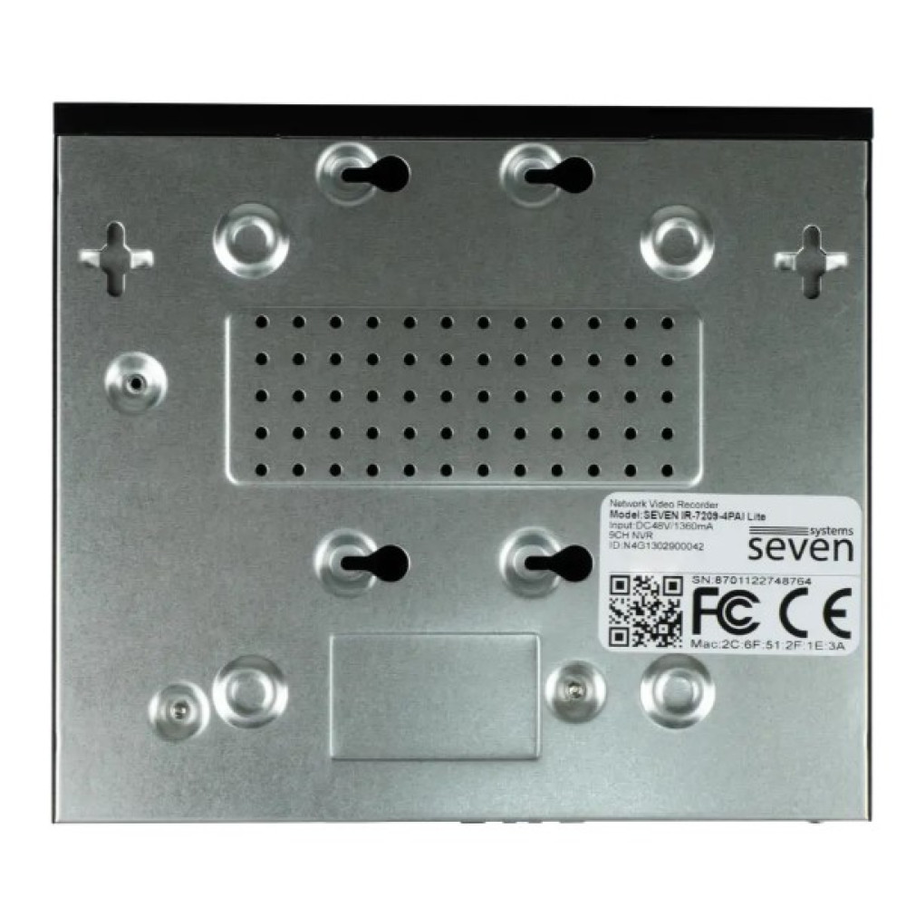 9-канальний IP-відеореєстратор SEVEN IR-7209-4PAI з підтримкою PoE