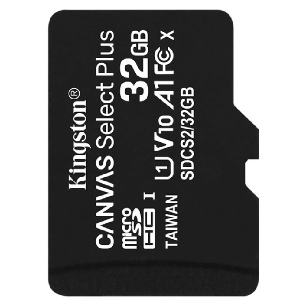 Карта памяти Kingston microSDHC 32GB Canvas Select Plus Class 10 UHS-I U1 V10 A1 (SDCS2/32GBSP)