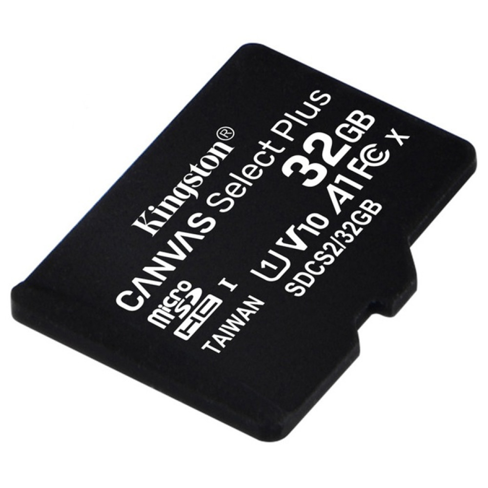 Карта памяти Kingston microSDHC 32GB Canvas Select Plus Class 10 UHS-I U1 V10 A1 (SDCS2/32GBSP)