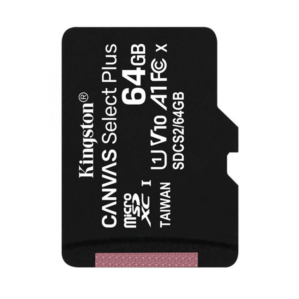 Карта памяти MicroSDXC 64GB UHS-I Class 10 Kingston Canvas Select Plus R100MB/s (SDCS2/64GBSP)