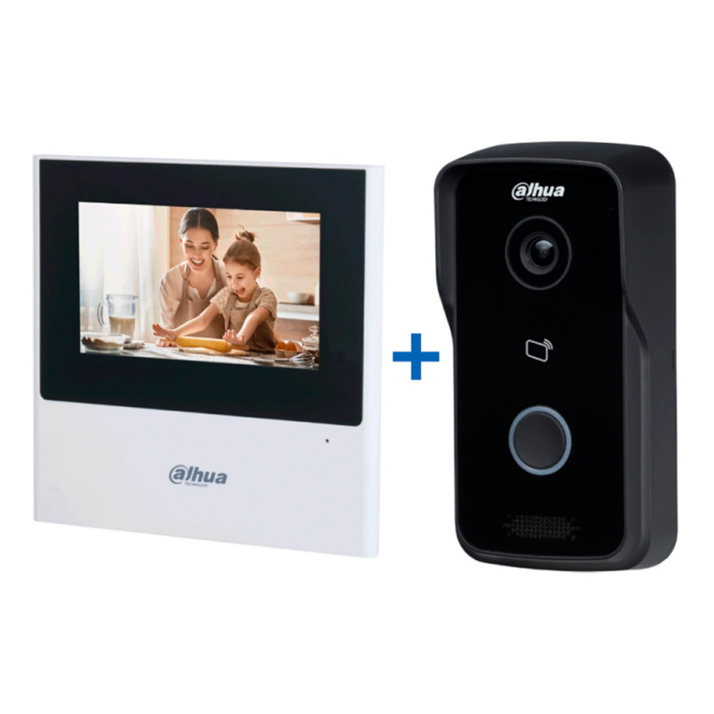 Комплект Dahua Mіні DHI-VTH2611L-WP 4.3" Wi-Fi+DHI-VTO2111D-P-S2