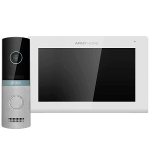 Комплект відеодомофона ARNY AVD-7423A (AVD-742A Wi-Fi + AVP-NG230 2 МП) White + Silver