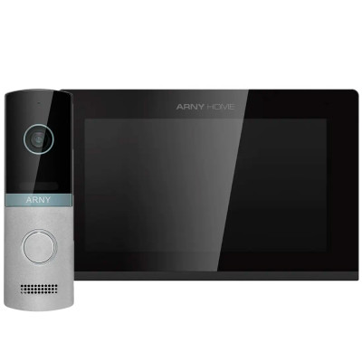 Комплект видеодомофона ARNY AVD-7423A (AVD-742A Wi-Fi + AVP-NG230 2 МП) Black + Silver